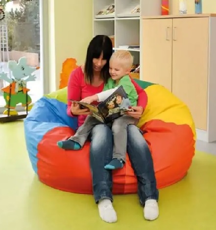 Sækkestol KÆMPE Diameter 130cm. Kunstlæder. - Billede 2