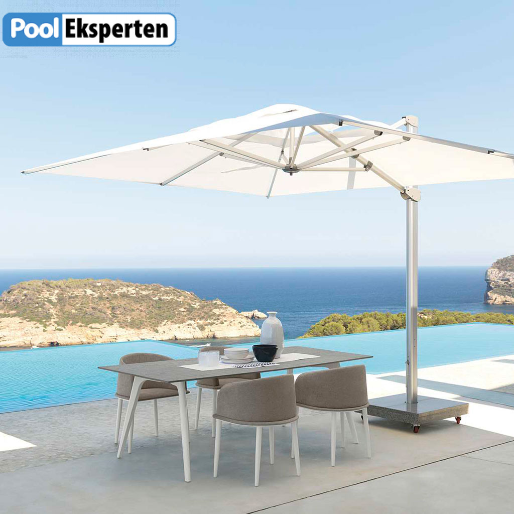 Zeus parasol – ALU/WHITE