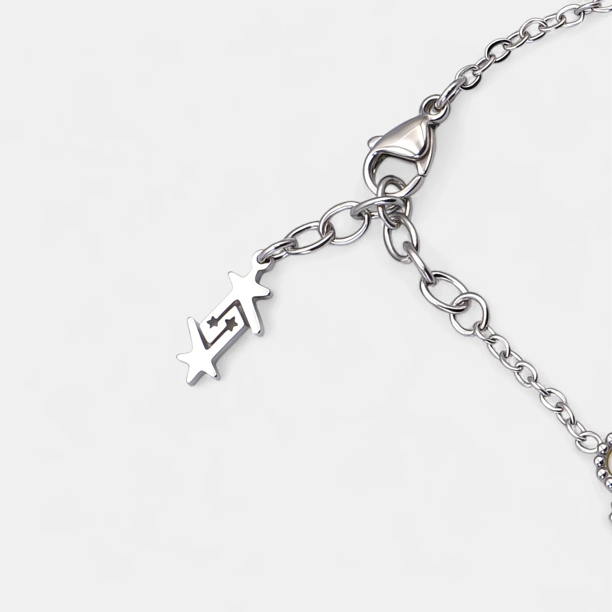 CLOVE BRACELET SILVER GREEN - Billede 4
